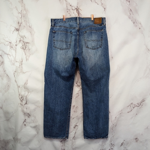 Lucky Brand Jeans Mens 40 X 31 181 Relax Straight Denim Stone Medium Wash - Picture 5 of 11